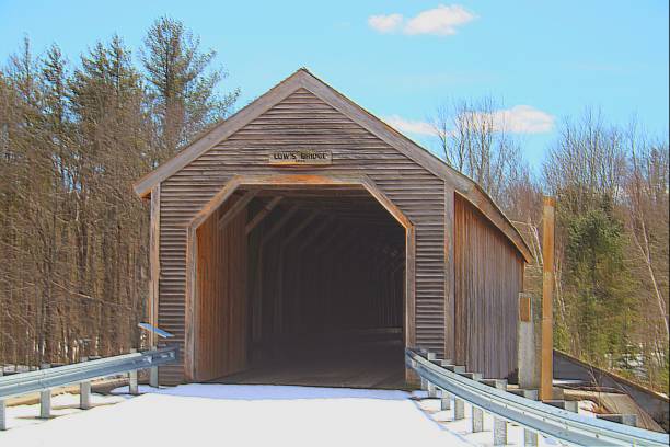 istock Lowes Covered Bridge in Guilford Maine 2141676776