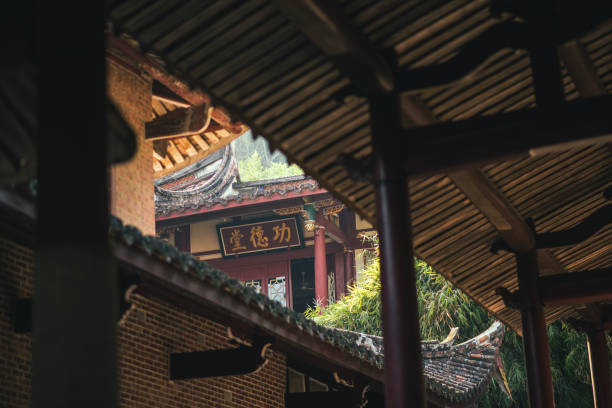 The buildings in the temple