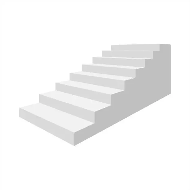 Vector illustration of 3D isometric ladder.
