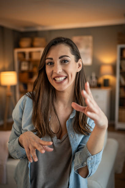 istock A young female vlogger is making a video 2141821330