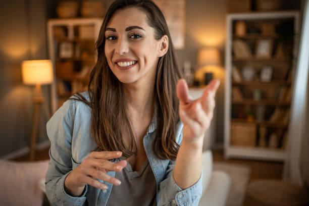 istock A young female vlogger is making a video 2141821334