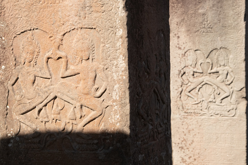 Angkor thom,the most famous  religious site in Cambodia