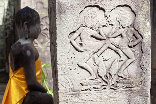 Angkor thom,the most famous  religious site in Cambodia