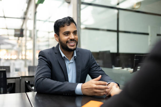 istock Businessman talking in cafe 2141857730