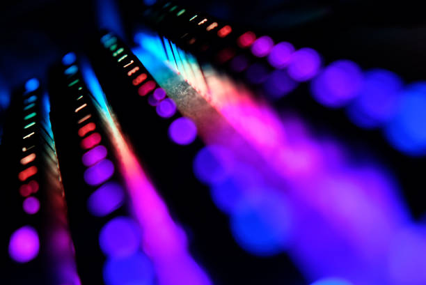 Defocused colourful keyboard lights
