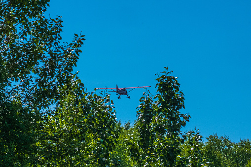 Airplane taking off near Talkeetna Alaska