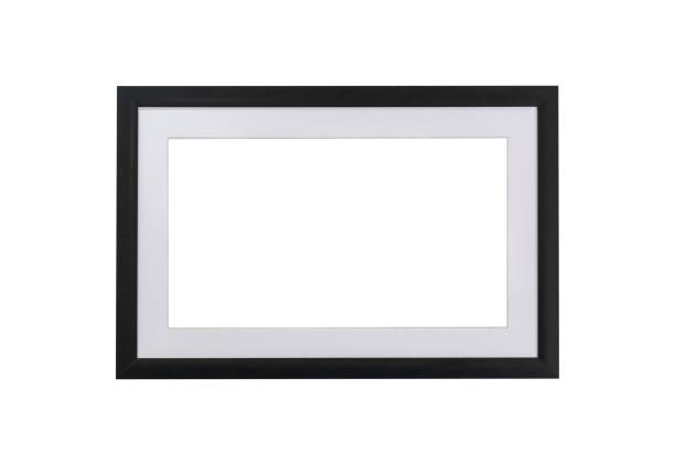 istock Blank wooden photo frame on white background, Mockup picture frame 2142240138