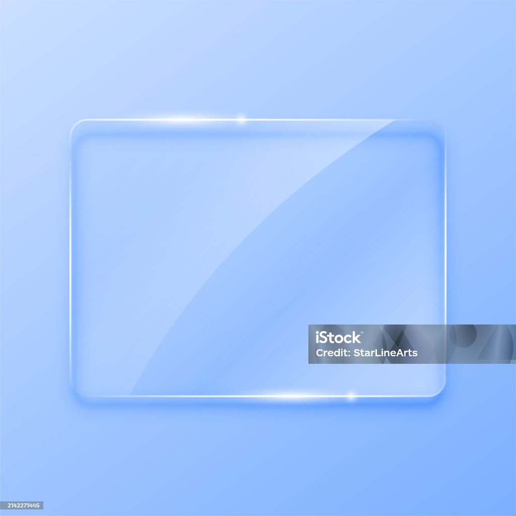 Shiny And Clean Glass Frame Texture Background Design Stock ...