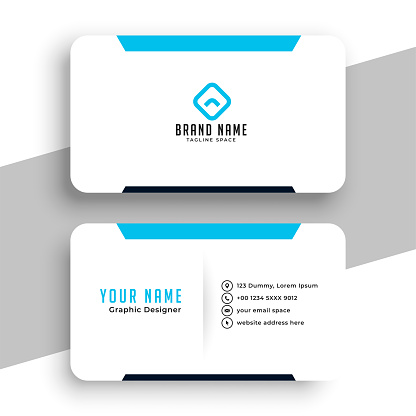 elegant and clean corporate biz card layout design vector