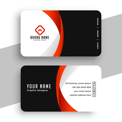 professional business identity card layout for individual information vector