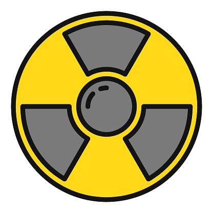 Nuclear Radiation Energy vector Danger Zone concept colored icon or design element