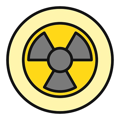 Radiation Circle vector Radioactive Hazard concept round colored icon or sign