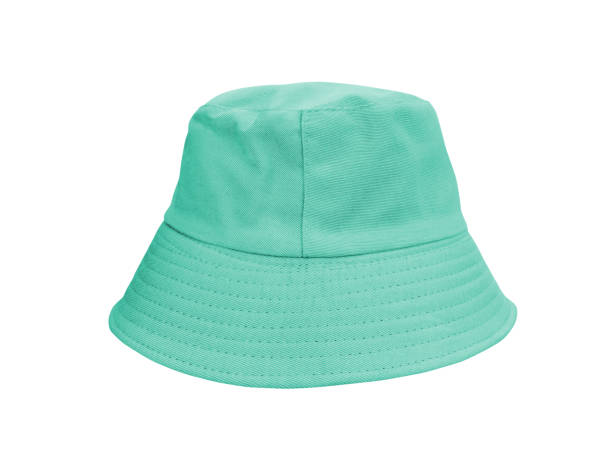 istock Mint green bucket hat Isolated on a white background 2142409670