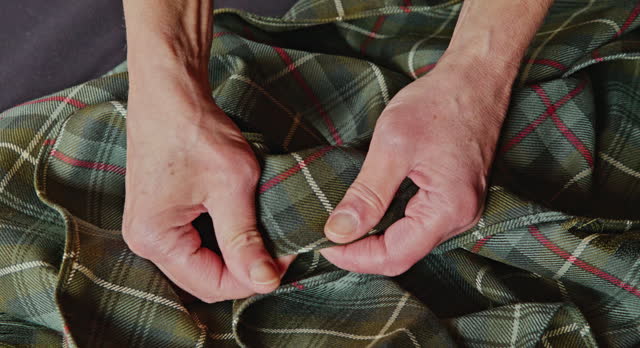 Scottish tartan fabric