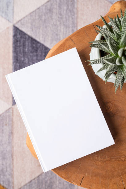 istock blank book mockup on coffee table with decorations and colorful rug 2142441827