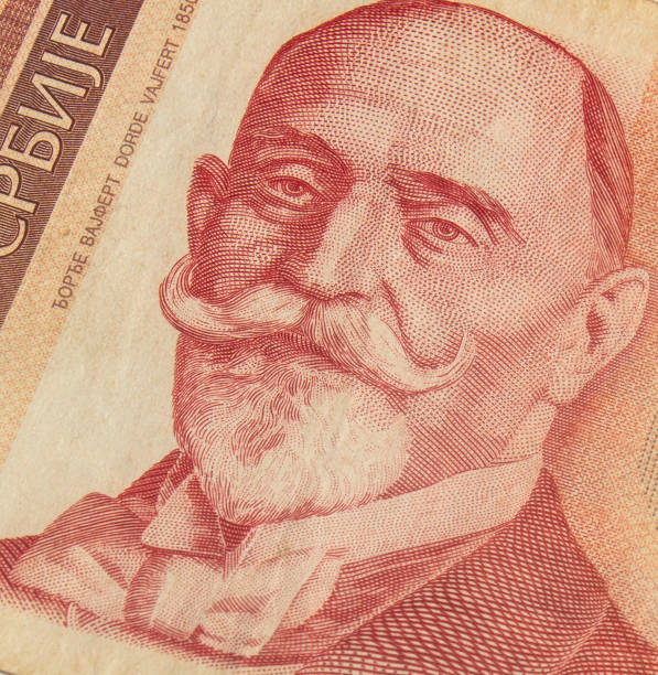 dorde vajfert (lub georg weifert), serbski przemysłowiec, na serbskim banknocie 1000 dinarów - industrialist zdjęcia i obrazy z banku zdjęć