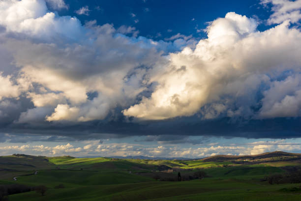 The fields of Tuscany in a beautiful spring day