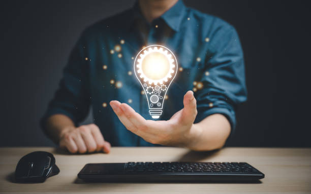 istock Innovation. Hands holding light bulb for concept new idea concept with innovation and inspiration, innovative technology in science and communication concept. 2142501363