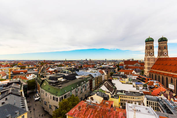 Holiday in Germany : Munich town view during Autumn