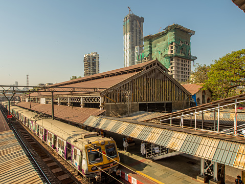 02 25 2024 Byculla railway station is a Grade One heritage structure. Central line of the Mumbai Suburban Railway Mumbai Maharashtra India Asia.