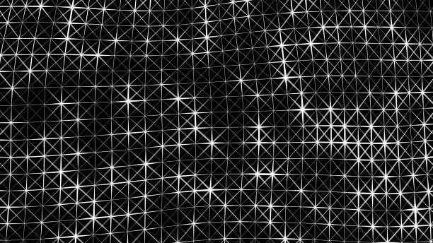 Vector illustration of Vector perspective grid. Detailed lines on background.Wave with many lines. Network. Digital background. Connection.