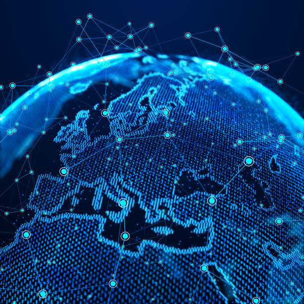 istock World wide web. Global network connection. World map. Planet Earth. 3D. 2142711646