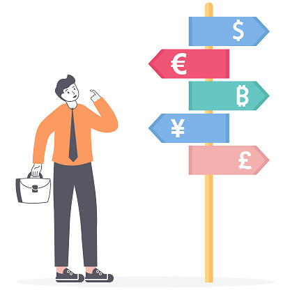 Vector illustration of business strategy. Businessman or manager have to choose between different routes. He is looking on a road sign with directions


email. Vector, illustration, flat