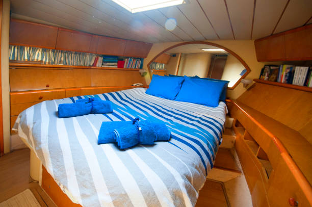 istock Bedroom on a yacht 2142733454