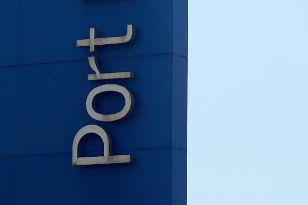 istock Metal letters on coastal wall 2142753330