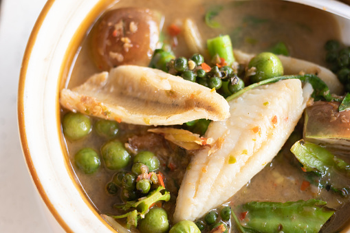Thai fish curry without coconut milk (Jungle Curry or Kaeng Pa).