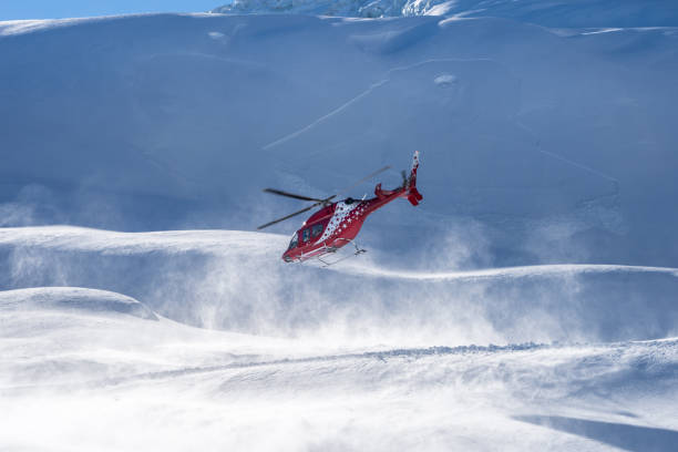 istock Mountain Rescue Helicopter in Switzerland 2142835046