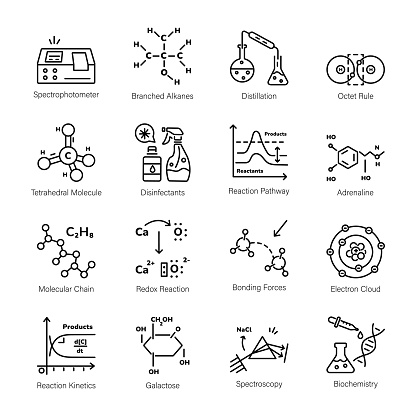 Immerse yourself in the realm of science with our animated chemistry icons Explore a myriad of designs featuring bubbling beakers, advanced lab equipment, and molecular formations, vividly capturing the wonders of scientific exploration.