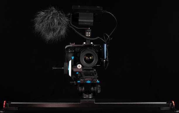 istock Professional Movie Camera on a Slider 2142862177
