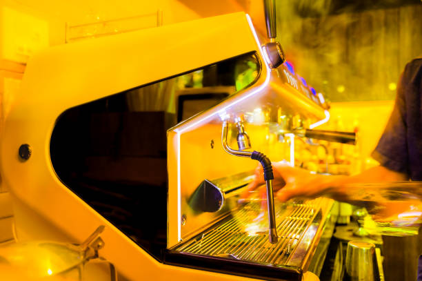 Coffee Machine in a modern coffee shop at Chiang Mai Province, Thailand.