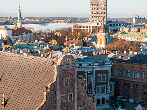 Beautiful aerial Riga view from above.