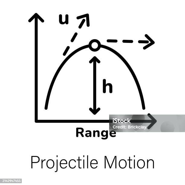 Projectile Motion Stock Illustration - Download Image Now - Curve ...