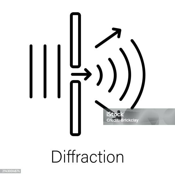 Diffraction Stock Illustration - Download Image Now - Diagram, Icon ...