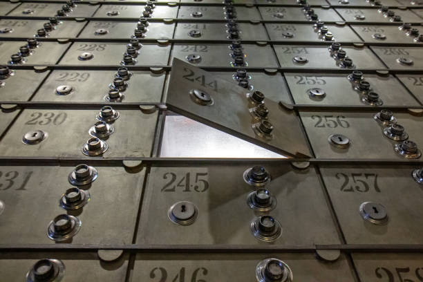 istock Steel safe boxes in the bank 2143047185