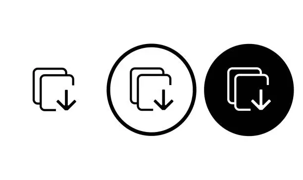 Vector illustration of icon queue