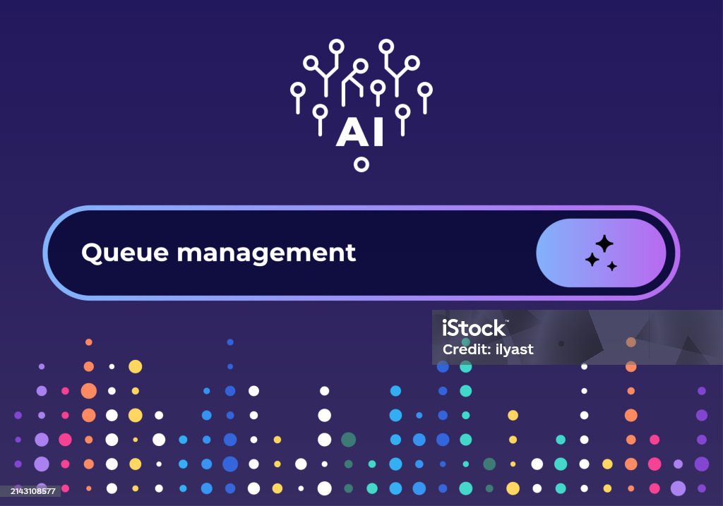 Ai Queue Ai Chat Screen For Customer Queue Stock Illustration - Download Image ...