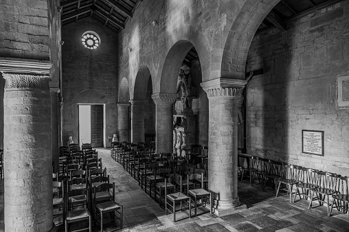 Italian church black and white fine art