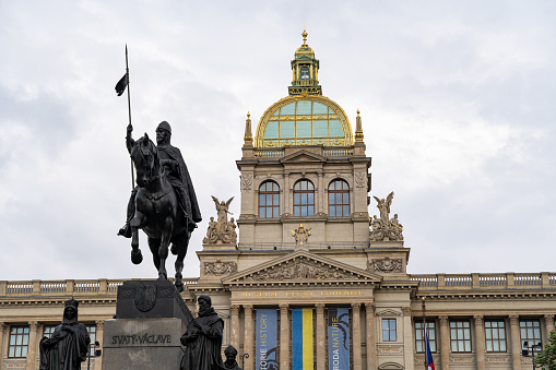 Vienna, Austria, - June, 20, 2013: Prince Eugene equestrian bronze statue in front of the Hofburg palace in Vienna, Austria.