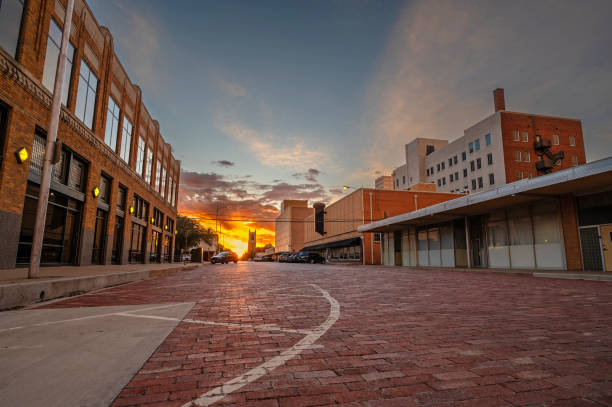 istock Setting Sun on a Street in Lubbock, Texas 2143202018