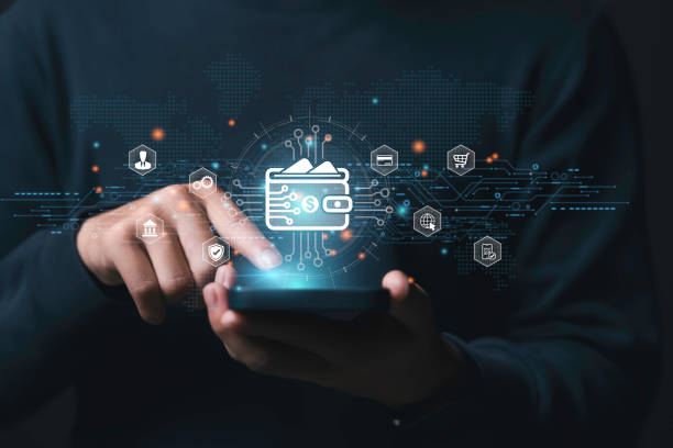 istock Businessman Hand Using smartphone for Online Payment by Digital Wallet. Transaction on Mobile banking, E-wallet on blockchain technology. transfer, credit card, financial, and global business online 2143222196
