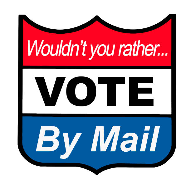 Vote by Mail Emblem - ilustração de arte vetorial