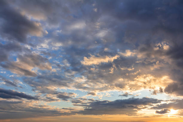 istock Colorful sunset with clouds in the evening 2143283465