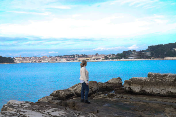 istock Walk on the wild beaches of Rovinj 2143308184
