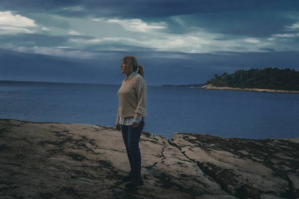 istock Walk on the wild beaches of Rovinj 2143308753