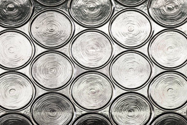 Backlight Vibrant color texture. Decorative glass pattern. Round pattern.