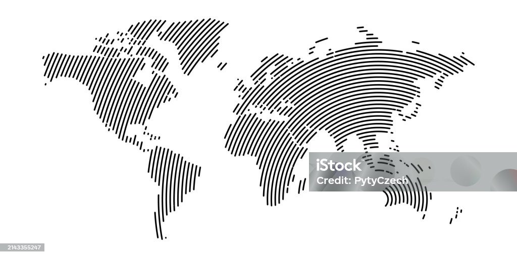 Map Modern Simple World Map Modern Design Stock Illustration - Download Image Now ...